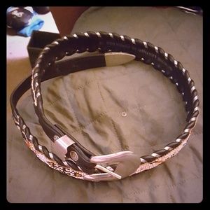 Al Beres genuine leather German silver belt